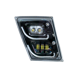 Brilliant Volvo VNL LED Fog Light 04-18 - Black Chrome