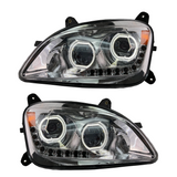 Durable Peterbilt 579 LED Headlights - Impact Resistant Lens - Enhanced Visibility