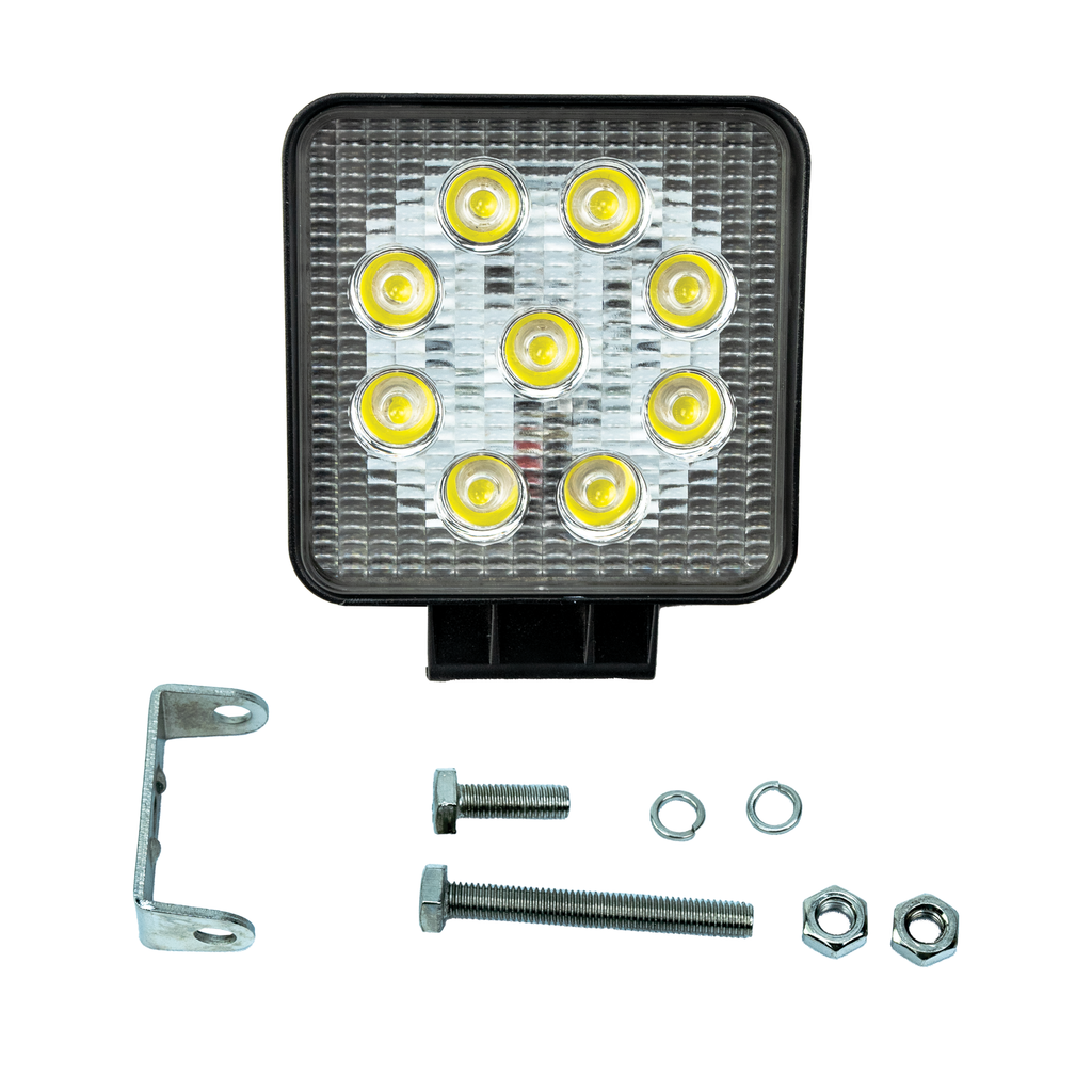 Industrial 4" 27w Square LED Work Light Flood