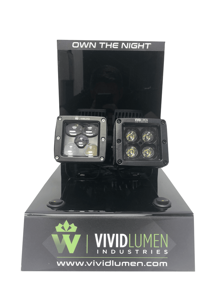 Street Legal Counter Top Display, emphasizing its sleek and modern design, high-quality materials, durability, and functionality - Vivid Lumen Industries