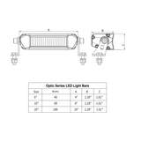 Diagram Sketch: Optic Series Light Bar Placement and Mounting Options
