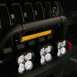 Powerful Vivid Lumen Offroad Light Bar - Wired Series - Amber and White - Nighttime Vehicle Application